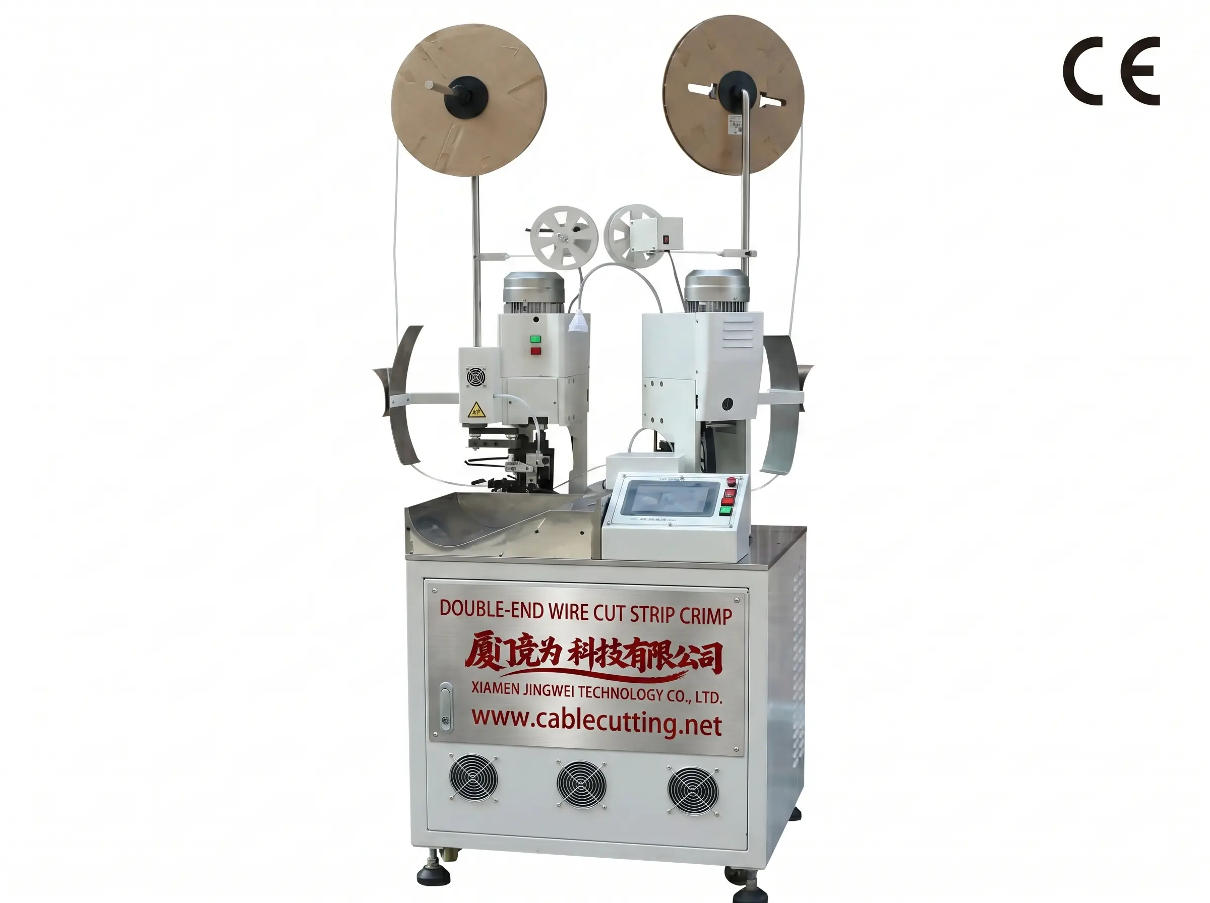 Mesin Pemotong, Penanggalkan & Crimp Wayar Automatik - Crimp Dua Hujung