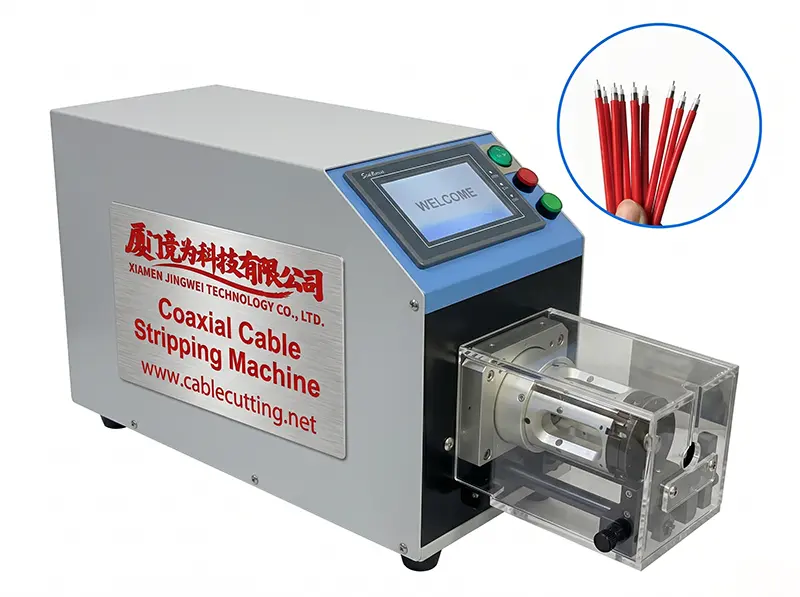 Mesin Pengupas Kabel Koaksial Automatik WPM-6806D | Jingwei