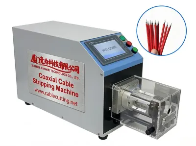 Mesin Pelucutan Wayar Sepaksi Automatik WPM-6806D - Penjalur Kabel Koaksial