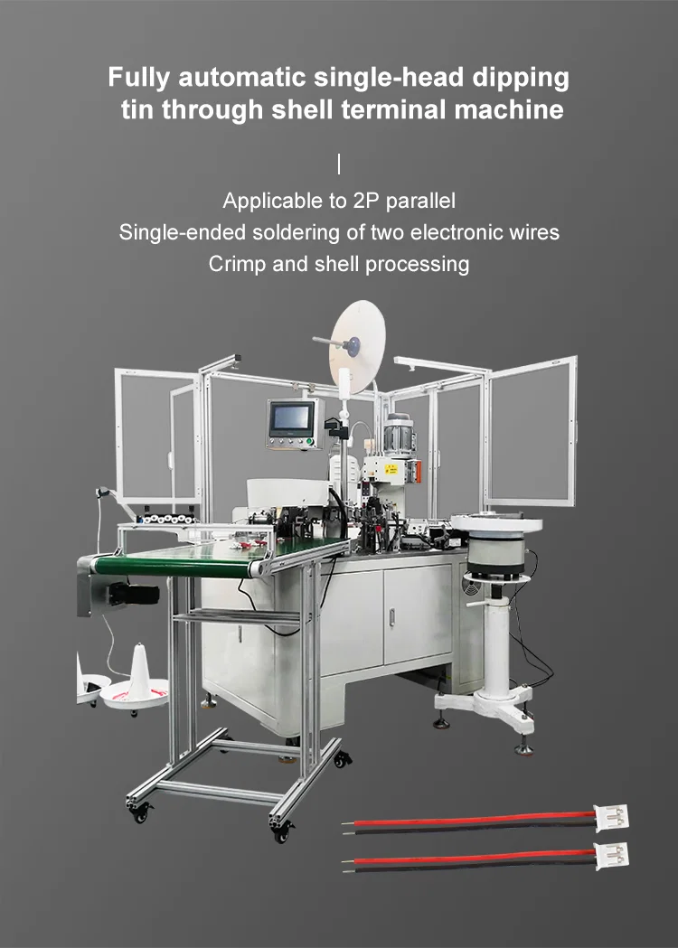 Fully automatic 2P parallel wire single head dipping tin through shell terminal machine. wire insert plastic plug machine, View Parallel wire insert shell plug machine Wayar selari 2P automatik sepenuhnya kepala tunggal mencelupkan tin melalui mesin terminal cangkerang. wayar masukkan mesin palam plastik, Lihat Mesin palam cangkerang sisipan wayar selari