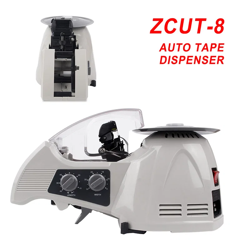 Dispenser Pita Desktop Lebar 3-25mm Mesin Pemotong Dispenser Pita Elektronik Carousel Dispenser Pita Automatik ZCUT-8, Dispenser Pita Automatik, Dispenser Pita Gusi, Dispenser Pita 