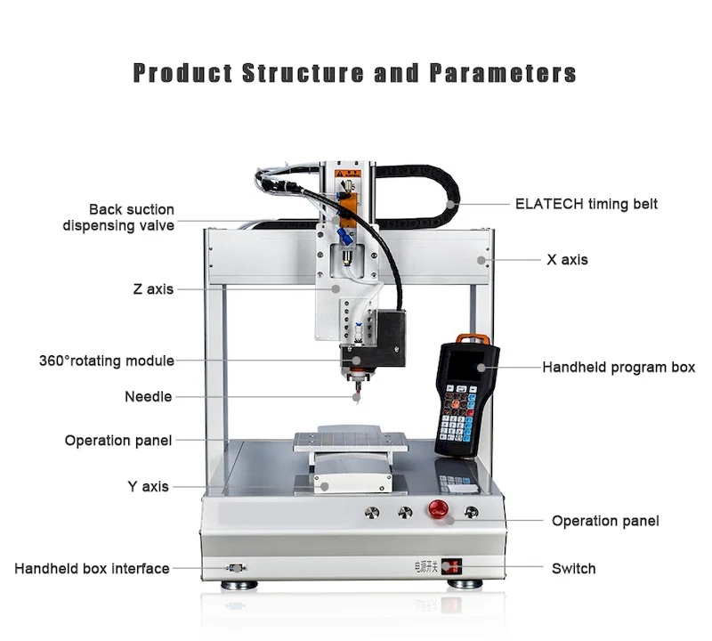 Glue dispensing machine, Automatic Glue Dispensing Machine, Desktop Automatic Hot Melt Glue Dispensing Machine