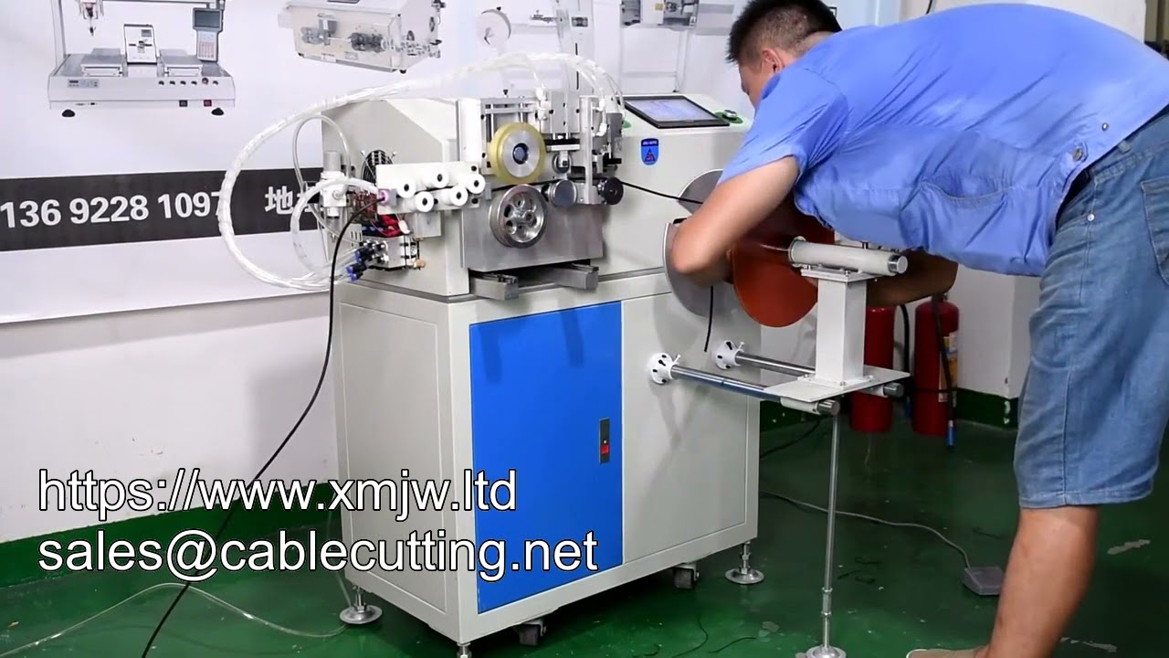 Cable Cutting Coiling Tying Bundle With Meter Counting Automatic Wire Cable Cutting Winding Binding