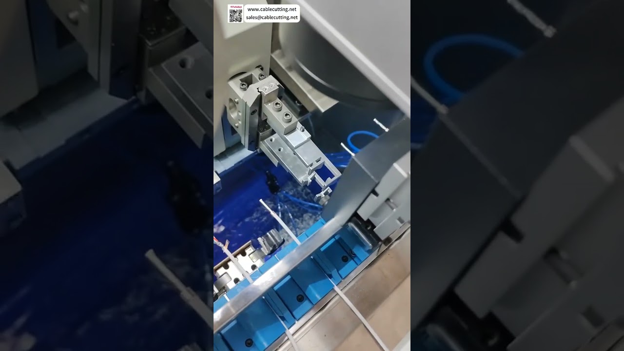 Máquina de pré-processamento de cabos automotivos com ferramentas para decapagem, escovação, torç...