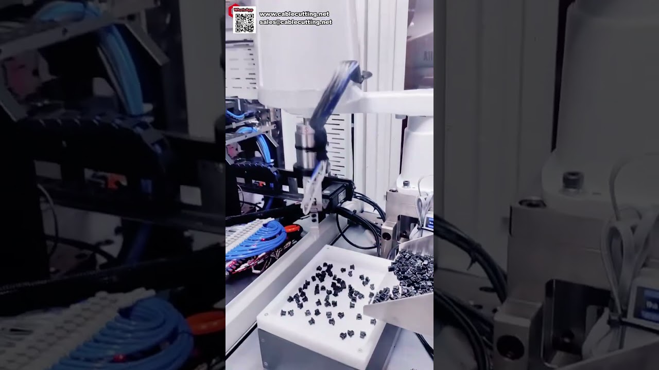 Automatic Flexible Feeding Tray Terminal Crimping and Connector Housing Insertion Machine