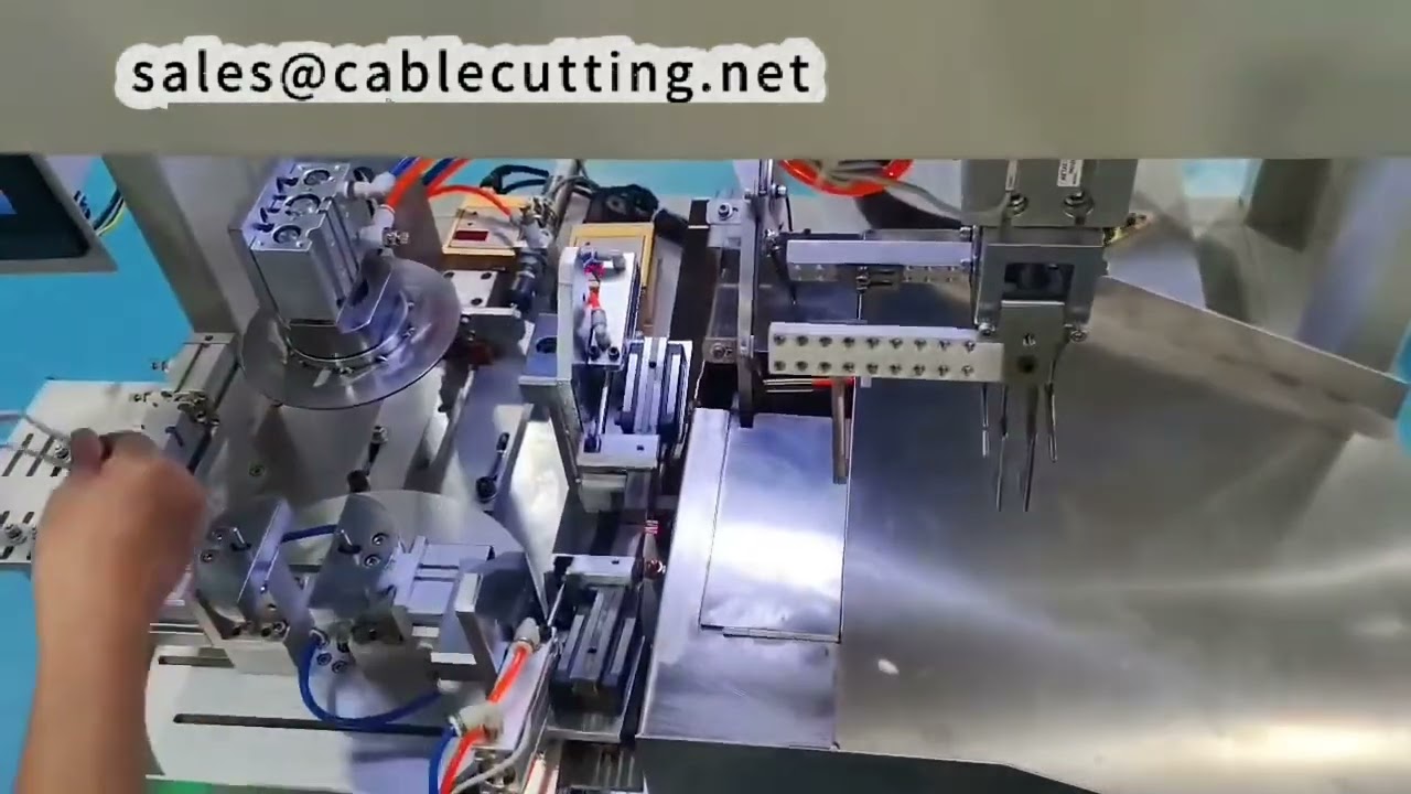 Mesin Automatik Penggulungan Kord Kuasa & Pemasangan Cincin Silikon