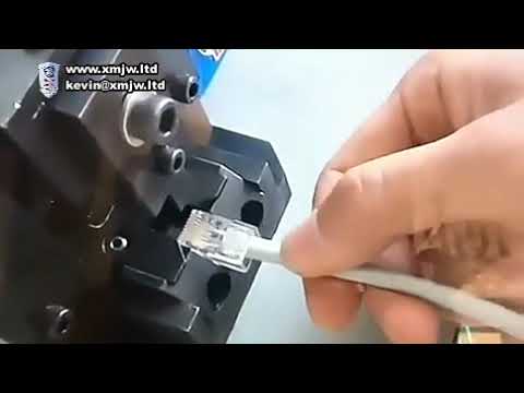 Mesin Pasang Kabel RJ45 & Gentian Optik – Automasi Crimping Kabel Rangkaian Telefon