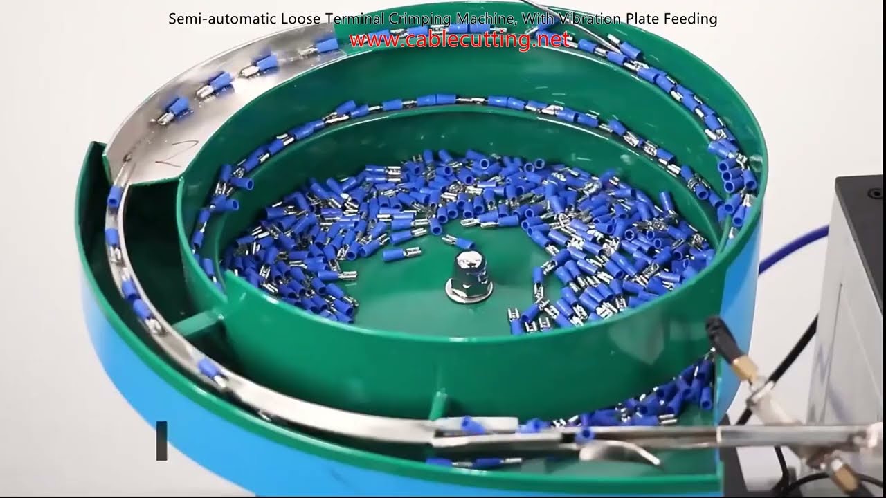 Mesin Crimping Terminal Longgar Separuh Automatik dengan Pemakan Plat Getaran – Tingkatkan Kecekapan Pengeluaran