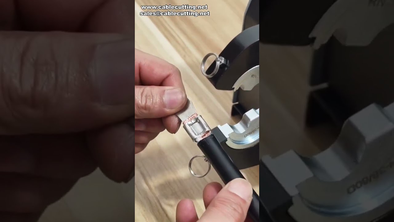 500A Pneumatic Terminal Crimping Machine Indent Crimping Test #factory #machine