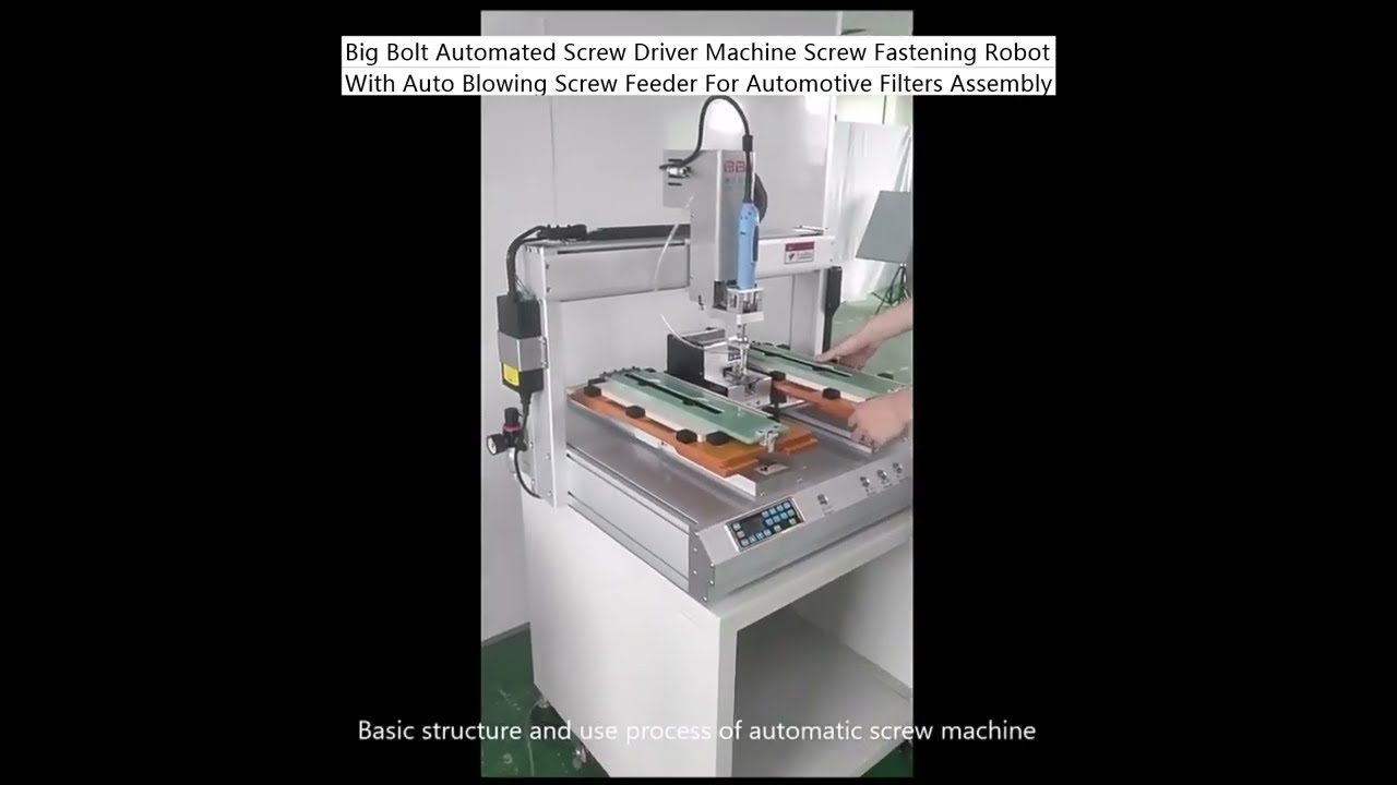 Big Bolt Automated Screw Driver Machine Screw Fastening Robot With Auto Blowing Screw Feeder For Aut