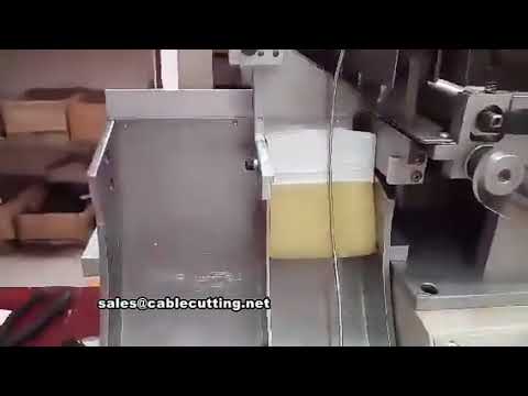 Automatic trademark label cutting and stacking machine, hot and cold cutter