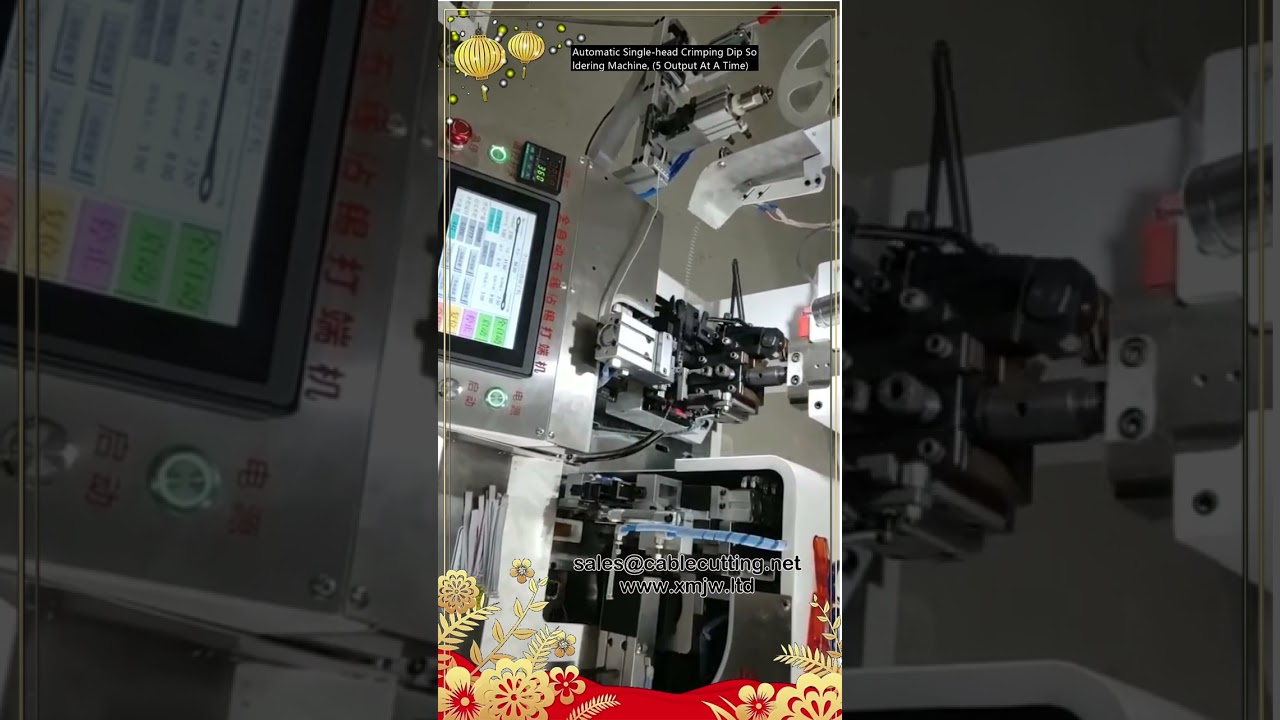 Automatic Single head Crimping Dip Soldering Machine, 5 Output At A Time