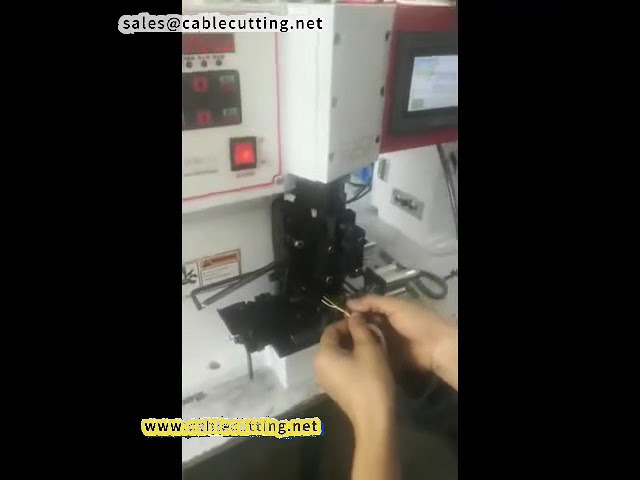 Automatic Single core wire stripping terminal crimping machine video