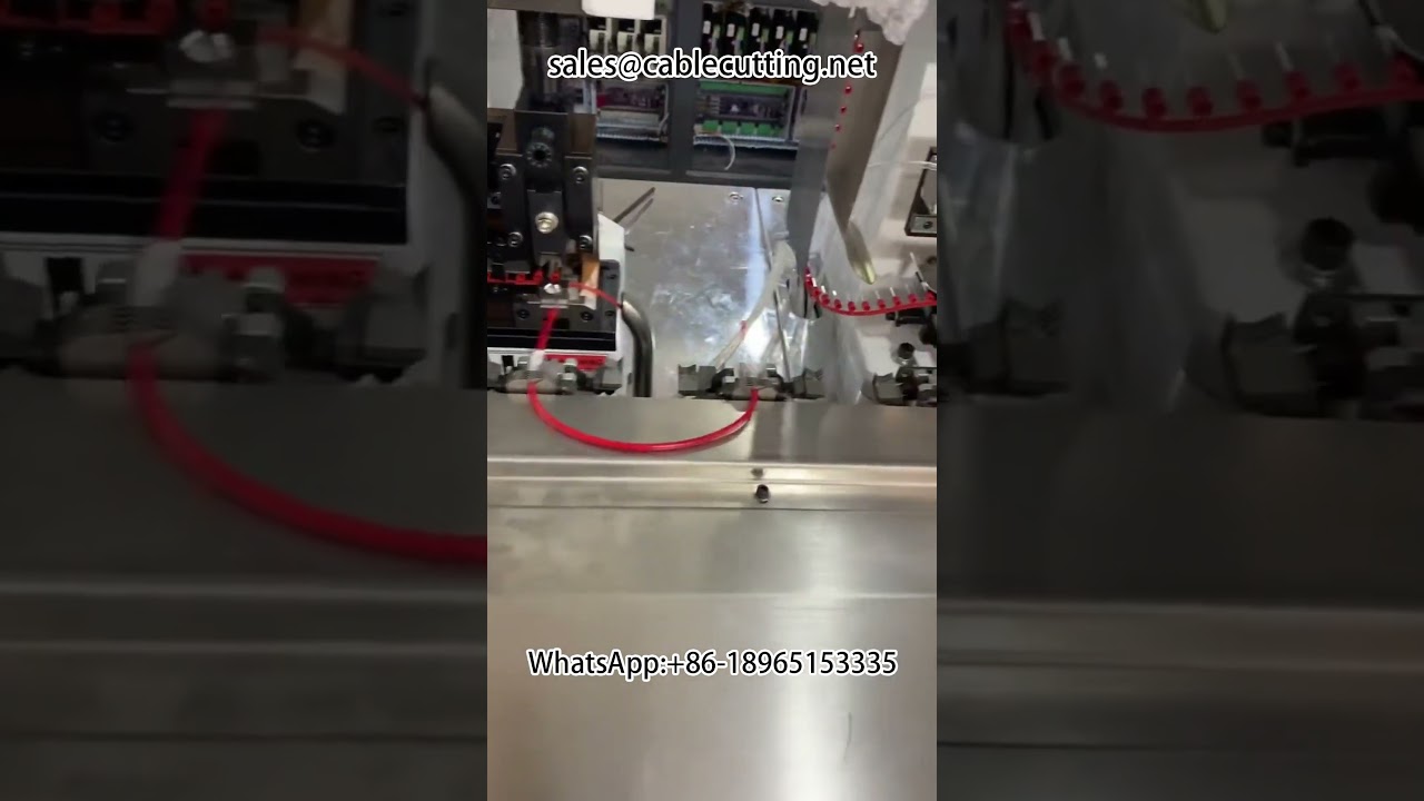 Automatic wear heat shrinkable tube laser engraving double head crimp tube type terminal harness equ