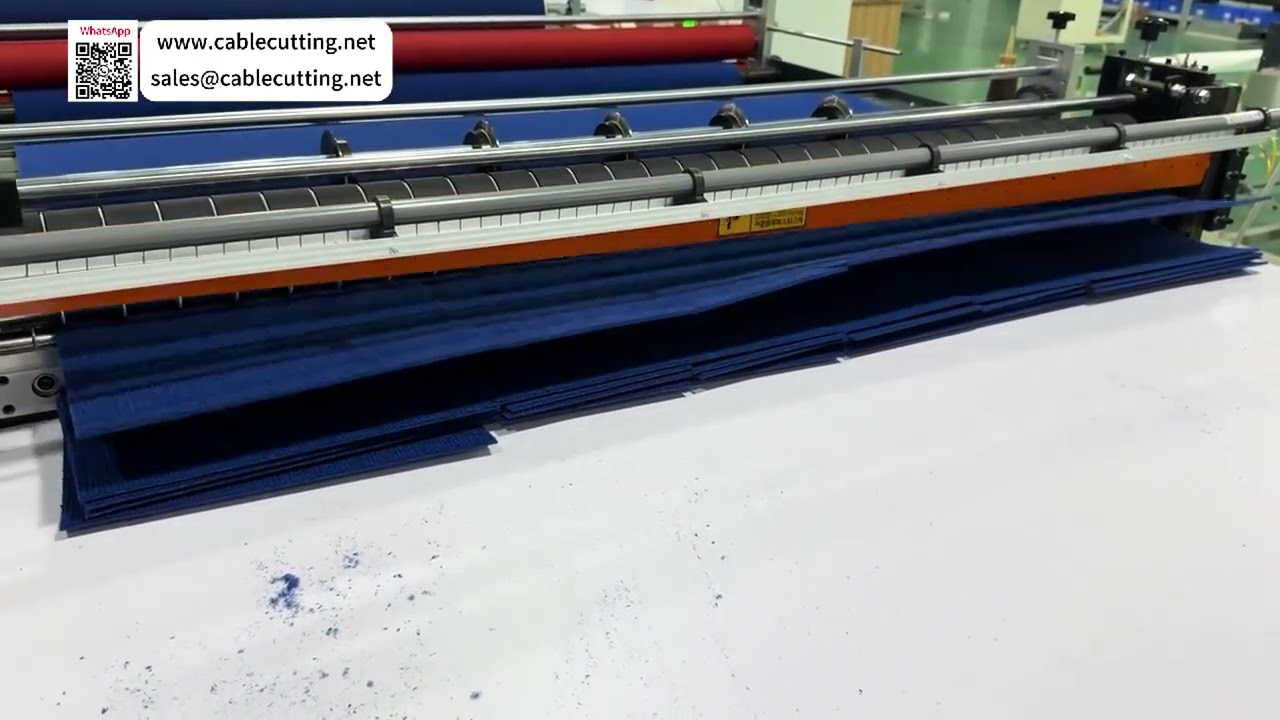 5mm Thick Felt Fabric Slitting and Transverse Sheet Cutter Machine Roll Processing Set