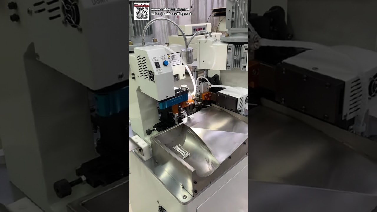 Mesin Crimping Terminal Dua Kepala Automatik Sepenuhnya Penekanan Stabil Pelbagai Kabel