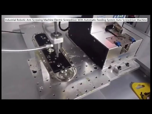 Mesin Pemutar Skru Lengan Robot Industri dengan Sistem Suapan Automatik